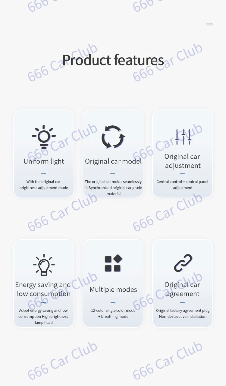 12 Colours Ambient Lights For Mercedes-Benz A/CLA/GLA W176 W117 W156 A45 CLA45 LED Car Air Vents Turbine Nozzle Decorate Lamp