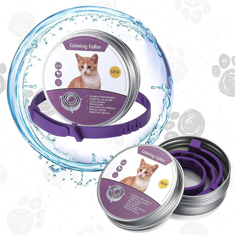 New Release 38/62CM Dog Calming Collar Cat Relieve Anxiety Protection Retractable Collars For Puppy Kitten Large Dogs Accessorie