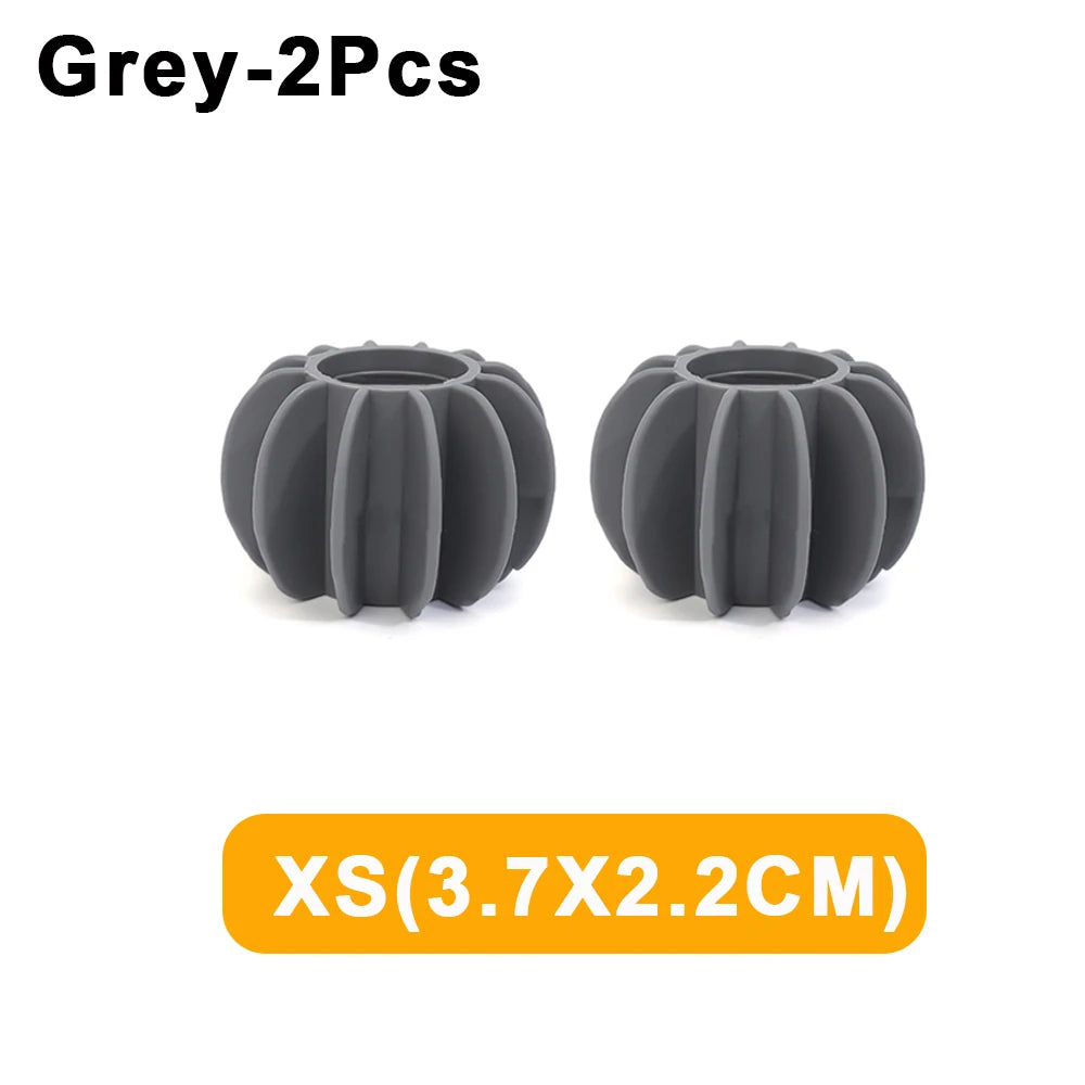 Magic Laundry Balls Reusable Silicone Anti-tangle Laundry Ball Clothes Hair Remover Catcher Tool Washing Machine Cleaning Filter Grey-XS(2Pcs)