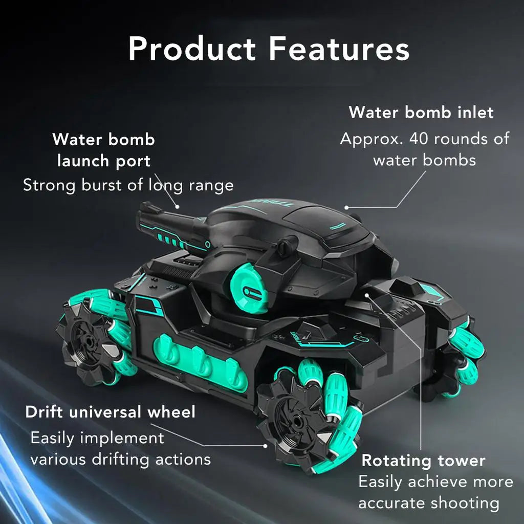 Child Water Bomb Tank Rc Car Kid Toy Gesture Induction 4Wd Radio Control Stunt Car Vehicle Drift Rc Toys with Light and Music