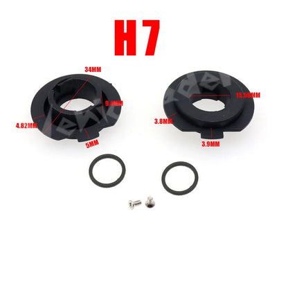 2Pcs Black Car LED Headlight Bulb Adapter Holder Base Sockets Retainer for H1 H3 H4 H7 H11 H13 9004 9005 9006 9007 H7