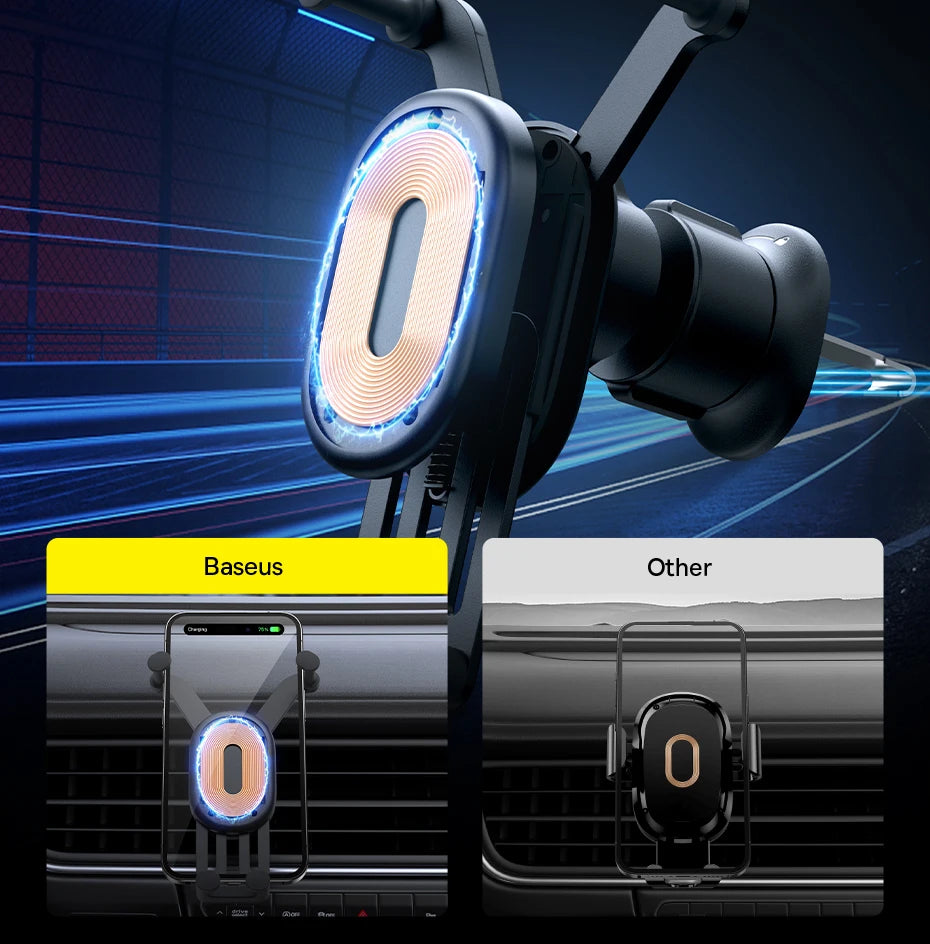 Baseus Car Phone Holder Wireless Charger Car Charger for Air Vent Mount Fast Charging For iPhone 12 13 14 Support Xiaomi Huawei