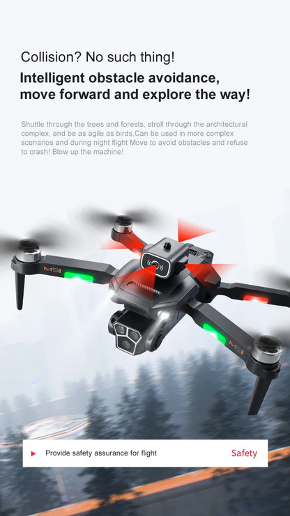 M1s Mini Drone 4k Profesional Three HD Camera Obstacle Avoidance Aerial Photography Brushless Motor Foldable Rc Quadcopter Toys