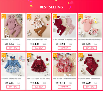 Autumn Baby Girl Clothes Set Newborn Infant Outfits Long Sleeve Letter Printing Children Casual Sweatshirt Pants Clothing Suit