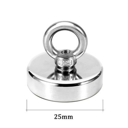 Super Magnet Strong Super Powerful Neodymium Magnets N52 Iman Ima Magnetic Fishing Magneat Magnetti Neomidium Imans Search Hook D25 Pull Max 19kg