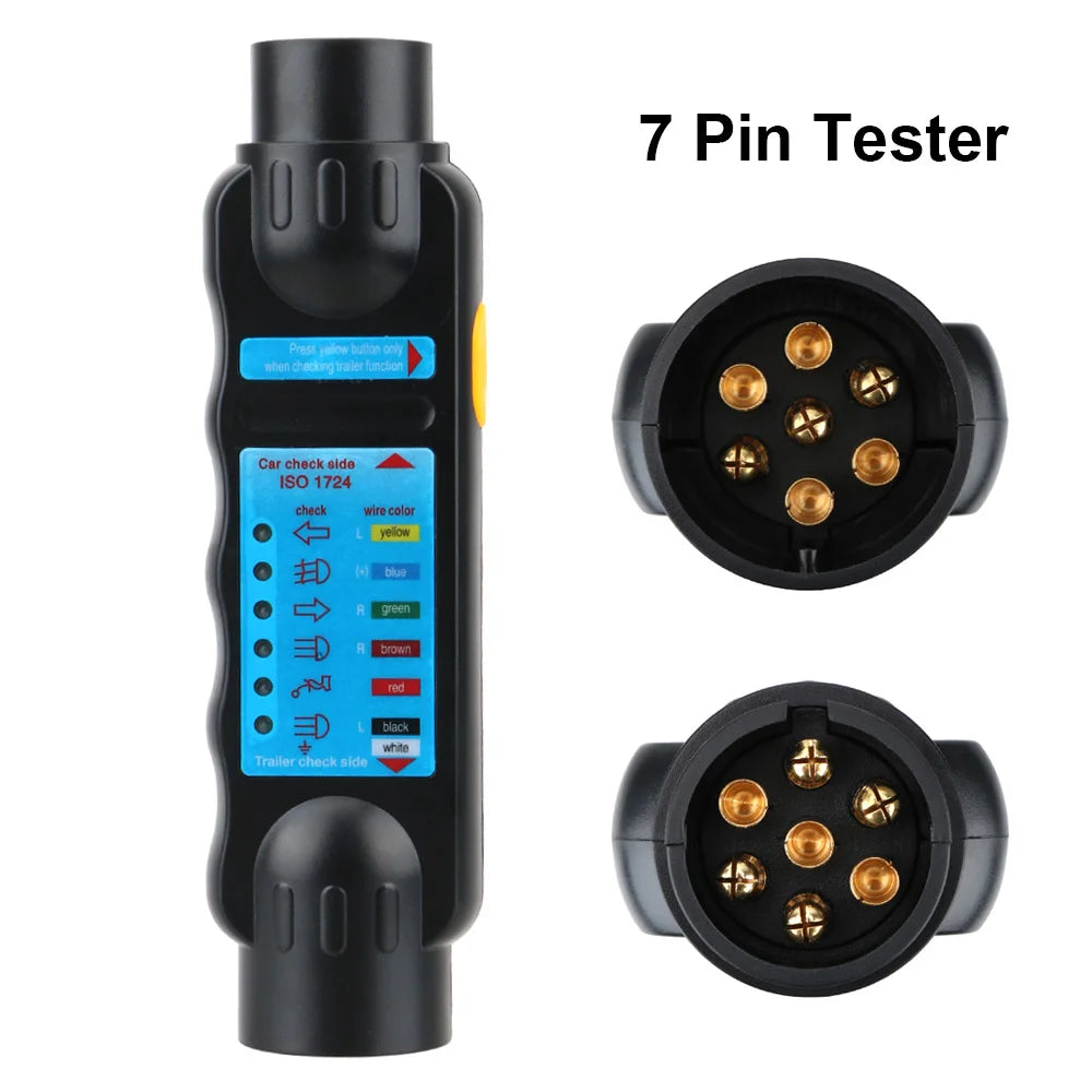 12V Trailer Tester 7 13 Pin Adapter Diagnostic Tools Wiring Check Light Test Plug Socket Car Truck Caravan Accessories Universal 7PIN