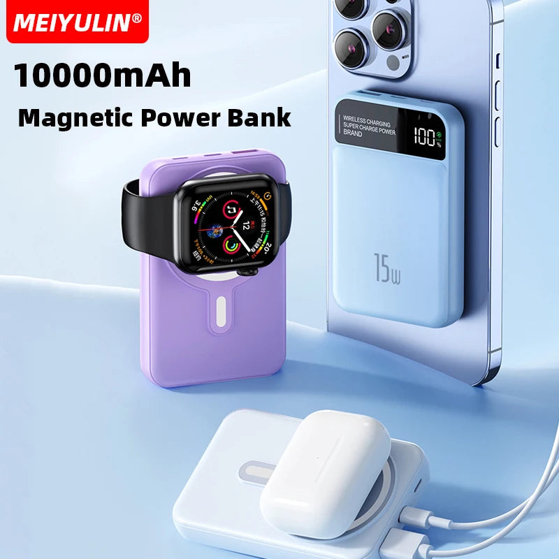 New Magsafe Magnetic Power Bank 10000mAh 15W Wireless Fast Charge PD20W Fast Charge Wholesale Gift