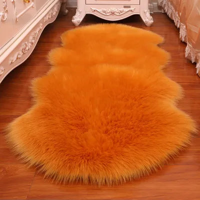 New Carpet Plush Soft Sheepskin Bedroom Carpet Imitation Wool Pad Long Hair Bedside Mat Sofa Cushion Rugs Living Room Fur Carpet PD1004 CHINA