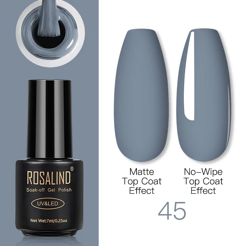 ROSALIND Gel Nail Polish Lamp All For Nails Art Manicure With Matt Base Top Coat Semi Permanant Gellak Nail Gel Polish Varnishes 45