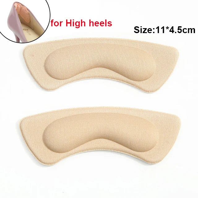 2pcs Shoe Heel Insoles Foot Heel Pad Sports Shoes Adjustable Antiwear Feet Inserts Insoles Heel Protector Sticker Insole Brioche E -Skin As picture