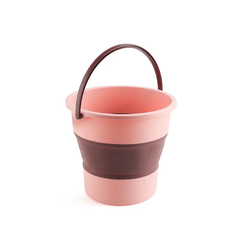 5L/10L Portable Folding Bucket Multifunctional Thickened Silicone Bucket for Car Washing and Fishing Camping Folding Bucket