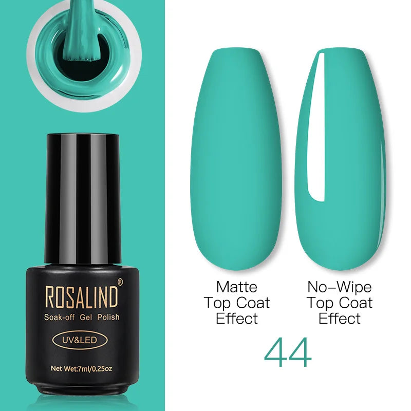 ROSALIND Gel Nail Polish Lamp All For Nails Art Manicure With Matt Base Top Coat Semi Permanant Gellak Nail Gel Polish Varnishes 44