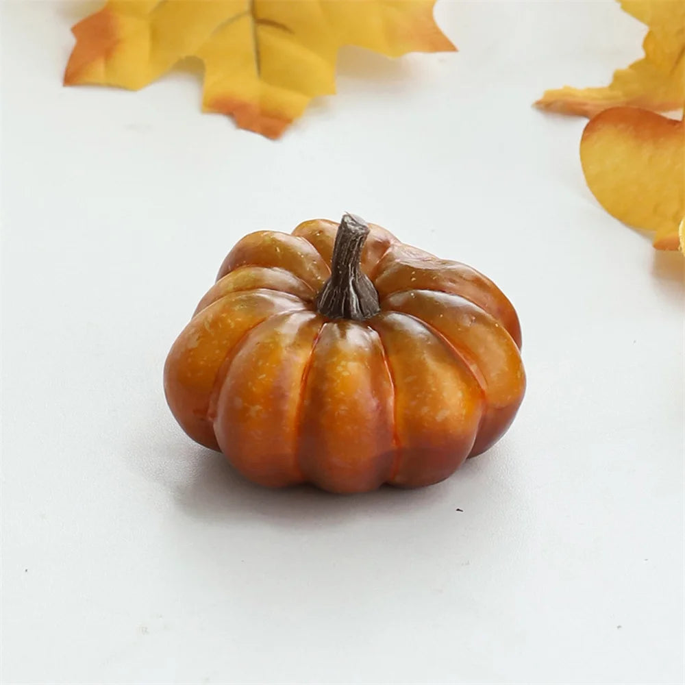 Mini Artificial Halloween Pumpkin Decor Simulation Vegetable DIY Craft Halloween Home Party Decoration Props Farmhouse Harvest Coffee