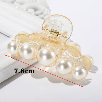 AWATYR 2021 New Hyperbole Big Pearls Acrylic Hair Claw Clips Big Size Makeup Hair Styling Barrettes for Women Hair Accessories LA3688-3 China