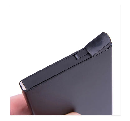 Anti-theft ID Credit Card Holder Simple Porte Carte Thin Aluminium Metal Wallets Pocket Case Bank Women Men Credit Card Box