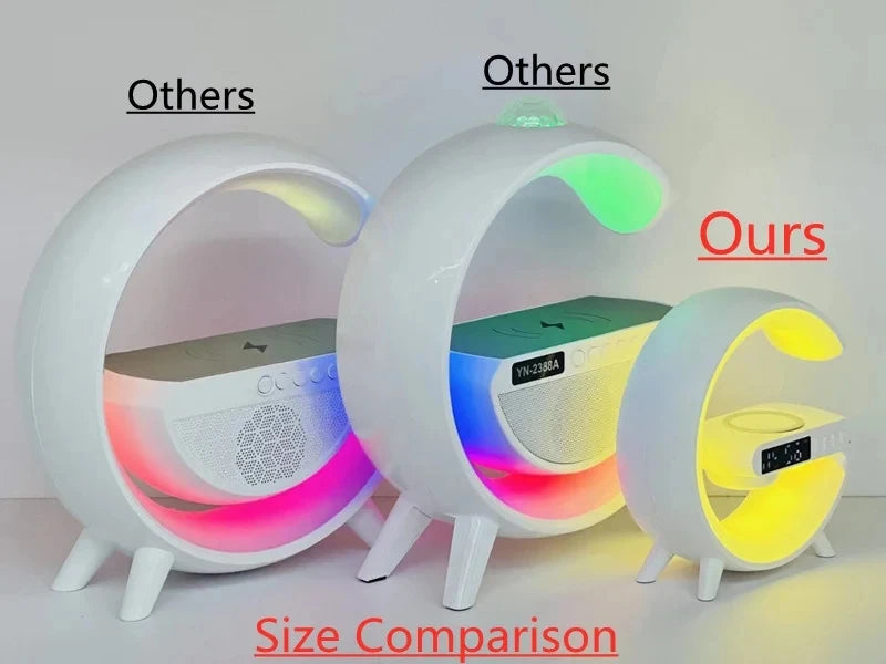 Mini Multifunction Wireless Charger Pad Stand Speaker TF RGB Night Light Fast Charging Station for iPhone Samsung Xiaomi Huawei