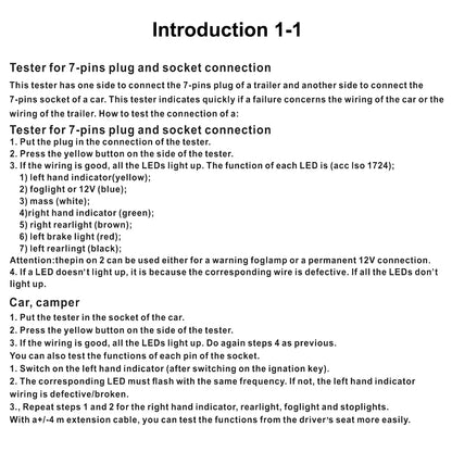 12V Trailer Tester 7 13 Pin Adapter Diagnostic Tools Wiring Check Light Test Plug Socket Car Truck Caravan Accessories Universal