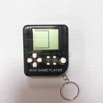 Pocket Mini Classic Game Machine Keychain Children's Handheld Retro Nostalgic Game Console With Keyring Video Game 26 Games Gift Black