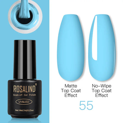 ROSALIND Gel Nail Polish Lamp All For Nails Art Manicure With Matt Base Top Coat Semi Permanant Gellak Nail Gel Polish Varnishes 55