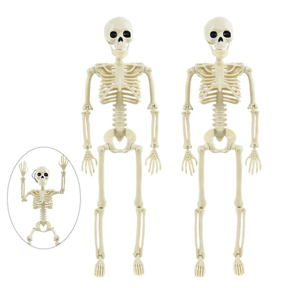 Halloween Movable Skeleton Fake Human Skull Bones Halloween Party Home Bar Decorations Haunted House Horror Props Ornament Toys