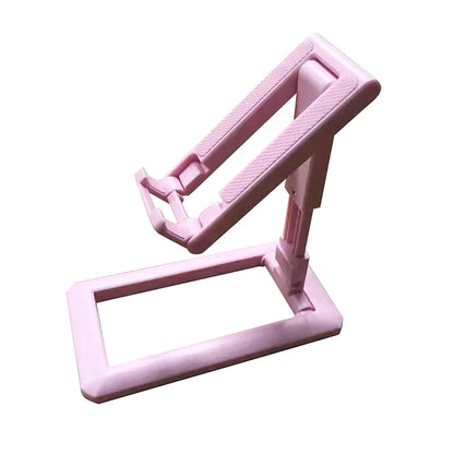 Foldable Tablet Mobile Phone Desktop Phone Stand for iPad iPhone Samsung Desk Holder Adjustable Desk Bracket Smartphone Stand Pink