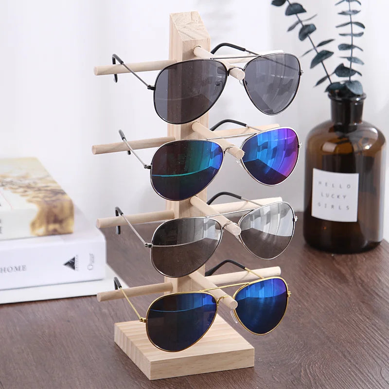 Multi Layers Wood Sunglass Display Rack Shelf Eyeglasses Show Stand Jewelry Holder for Multi Pairs Glasses Showcase WF 4 LAYER