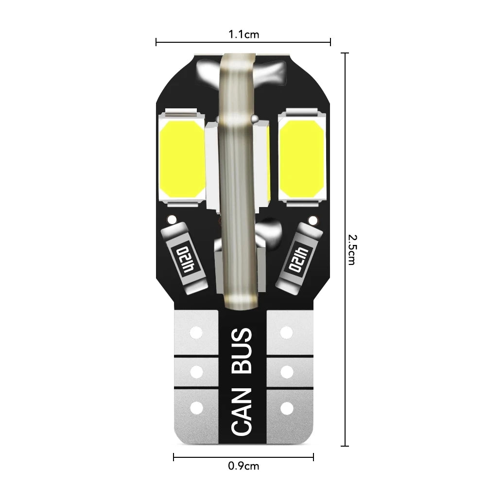 10/20PCS W5W T10 LED Bulbs Canbus 5730 8SMD 4014 26smd 12V 6000K 194 168 LED Car Map Dome Lights Parking Light Auto Signal Lamp