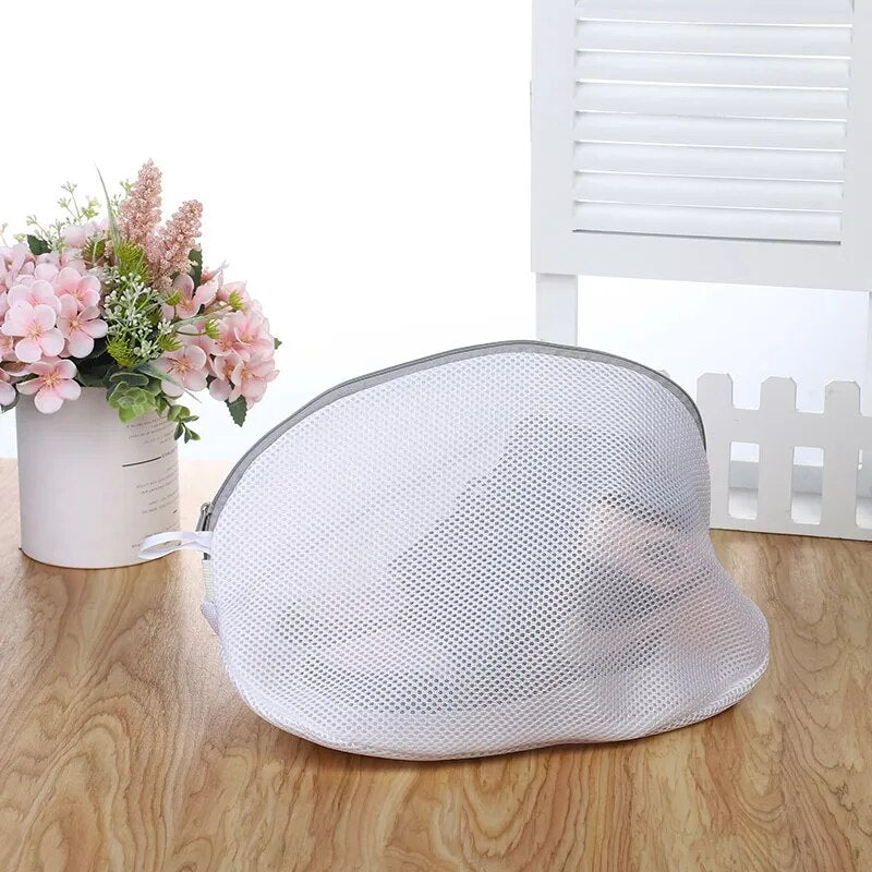 Mesh Shoes Laundry Bag Anti-deformation Shoes Washing Storage Household Washing Machine Bag Special Filter Drying Bags Organizer S-Gray-39x24x24cm