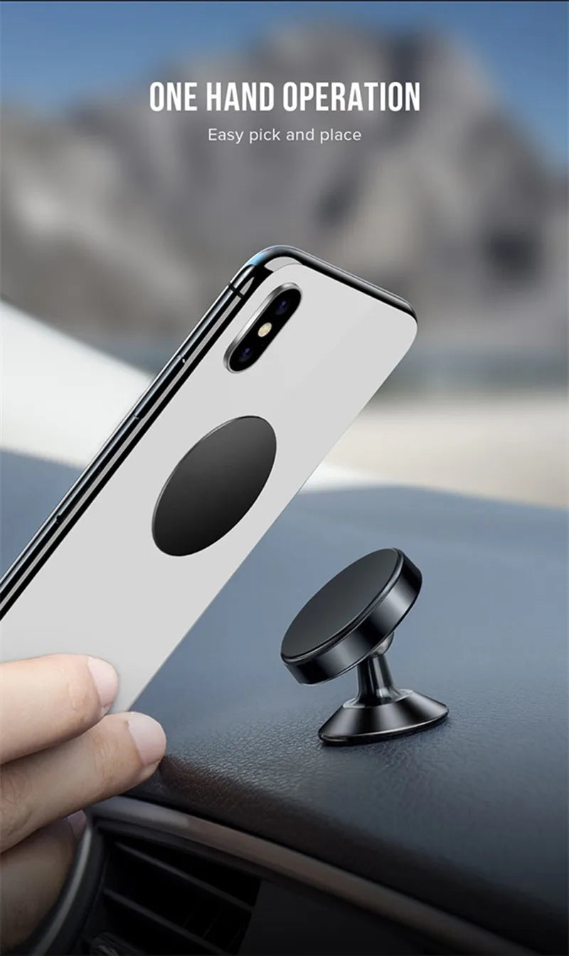 Magnetic Car Phone Holder Mobile Cell Phone Holder Stand Magnet Mount Bracket In Car For iPhone 13 12 Samsung Redmi Xiaomi