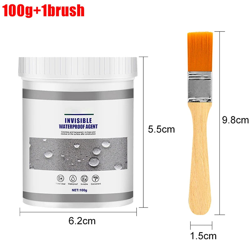 600/300/100/30g Waterproof Insulating Sealant With Brush Transparent Repairing Leak Waterproof Adhesive Strong Invisible Sealant 100g with brush