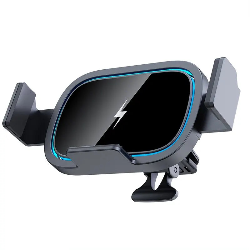Car Wireless Charger Phone Holder Mount For Samsung Galaxy Z Fold 4 3 2 iPhone Xiaomi Fold Screen 15W Fast Car Charging Station Black
