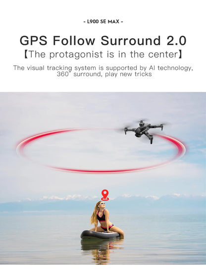 L900 Pro SE MAX GPS Drone 4K Professional Dual HD Camera 5G FPV 360° Obstacle Avoidance Brushless Motor Rc Quadcopter Dron Toys