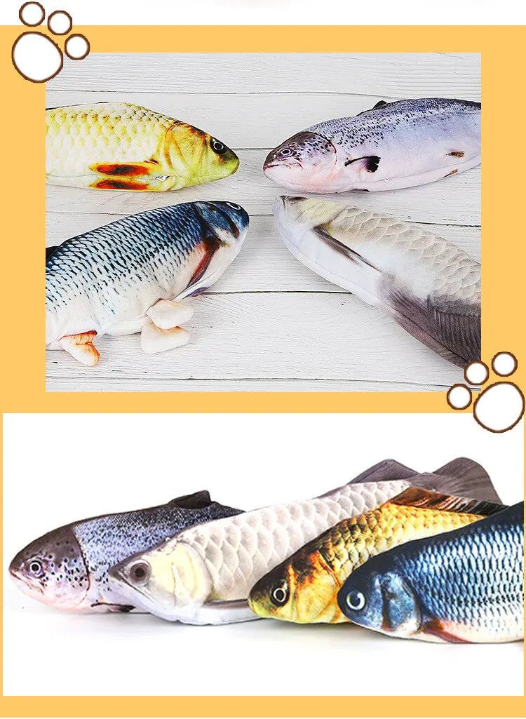 Pet Fish Toy Soft Plush Toy USB Charger Fish Cat 3D Simulation Dancing Wiggle Interaction Supplies Favors Cat Pet Chewing Toy