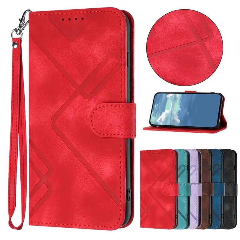 Wallet With Bracelet Magnetic Flip Leather Case For Xiaomi 13 Pro 12T 11T Pro 10T Redmi 12 10C Note 12 12 Pro 12S 11S 11 Pro 10S Red