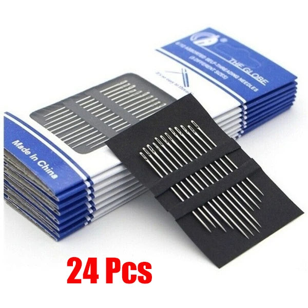 12/24/36Pcs Blind Needle Elderly Needle-side Hole Hand Household Sewing Stainless Steel Sewing Needless Threading Diy Jewelry style 2