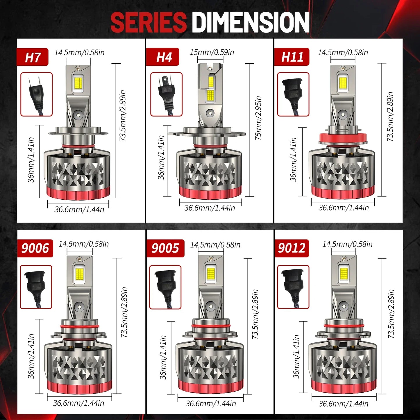 ACTVTCA 2000W 3000000LM H7 H4 H11 LED Headlight High Power Canbus 9005 HB3 9006 HB4 9012 HIR2 Turbo Lamp 6000K Car Light 12V 24V