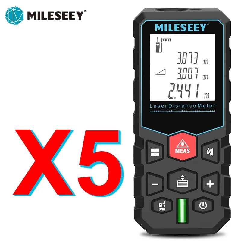 Mileseey Laser Distance Meter Electronic Roulette Laser Digital Tape Rangefinder Trena Metro Laser Range Finder Measuring Tape