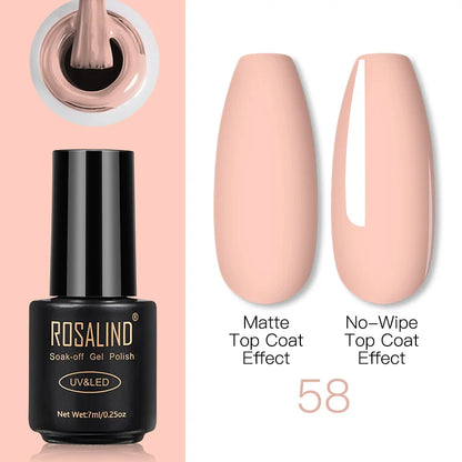 ROSALIND Gel Nail Polish Lamp All For Nails Art Manicure With Matt Base Top Coat Semi Permanant Gellak Nail Gel Polish Varnishes 58