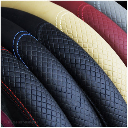 Universal Car Steering Wheel Cover Skidproof Auto Steering- Wheel Cover Anti-Slip Embossing Leather Car-styling Car Accessories