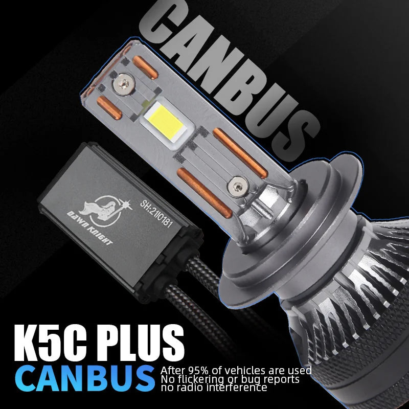 DAWNKNIGHT K5C PLUS 140W H7 Led Bulbs 4300K LED H4 H11 HB3 9005 HB4 9006 K6C Led Double Copper Tube Fog Light 12V 2PCS