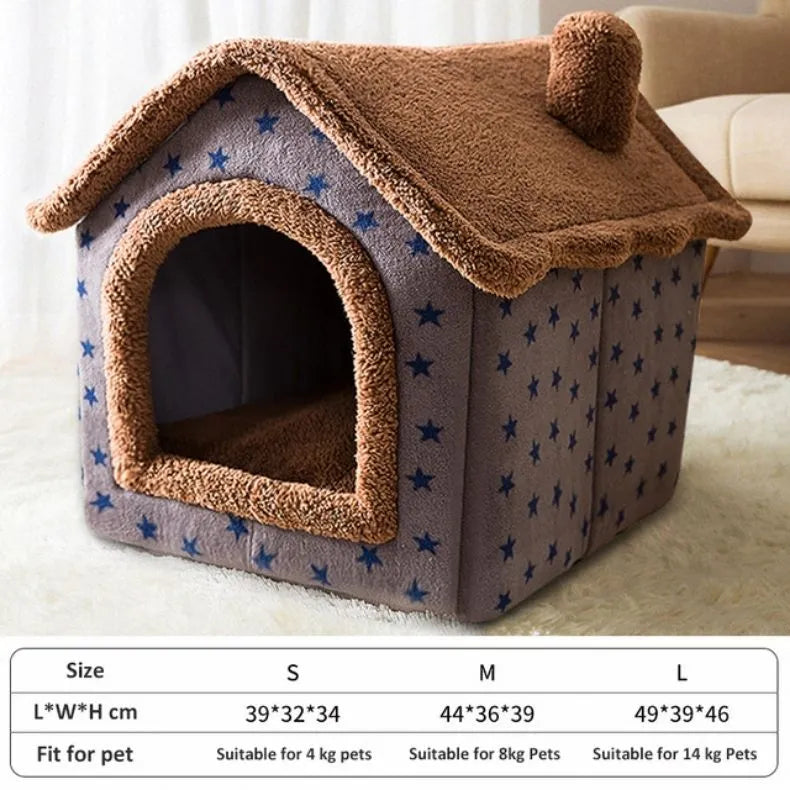 Soft Cat Bed Deep Sleep House Dog Cat Winter House Removable Cushion Enclosed Pet Tent For Kittens Puppy Cama Gato Supplies