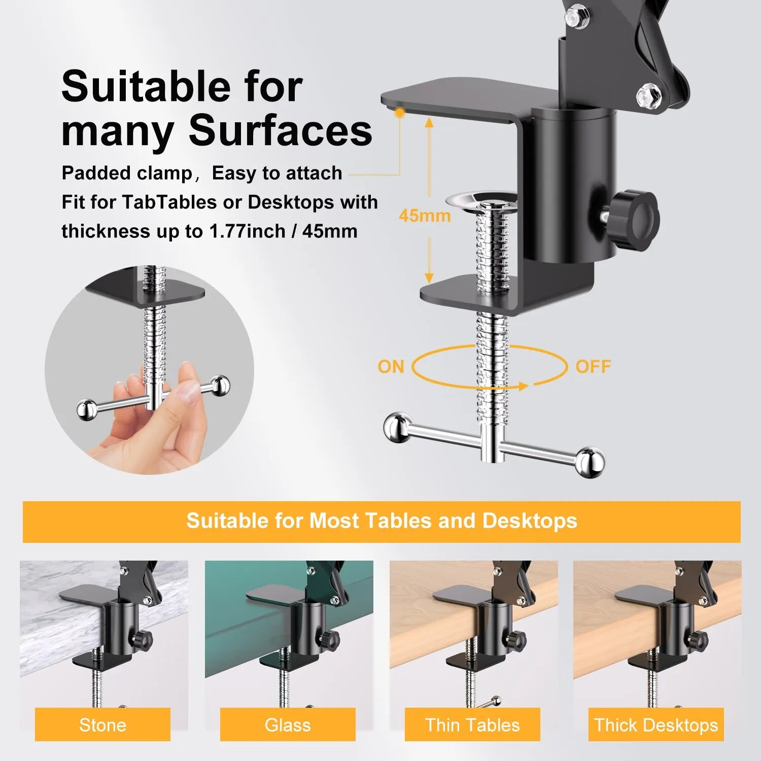 360° Cell Phone Stand Tablet Clamps Rotating Holder Lazy Bracket For Desk Height Adjustable Broadcast Kitchen Bedroom