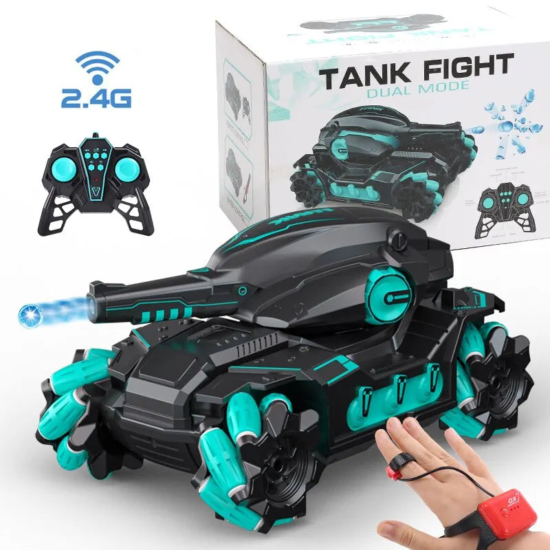 Child Water Bomb Tank Rc Car Kid Toy Gesture Induction 4Wd Radio Control Stunt Car Vehicle Drift Rc Toys with Light and Music