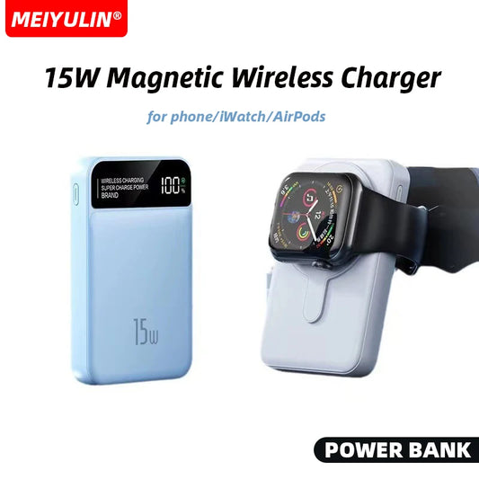 New Magsafe Magnetic Power Bank 10000mAh 15W Wireless Fast Charge PD20W Fast Charge Wholesale Gift