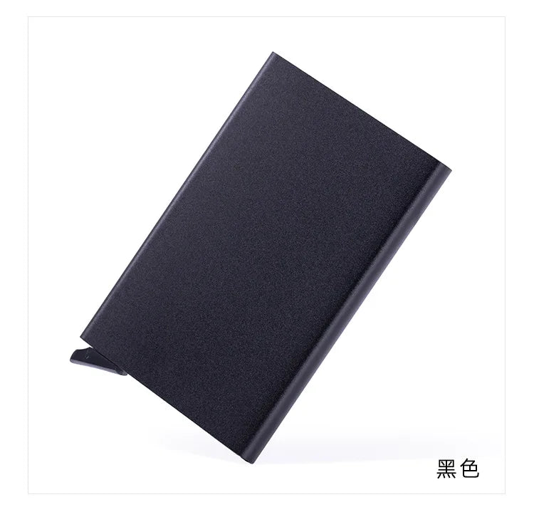 Anti-theft ID Credit Card Holder Simple Porte Carte Thin Aluminium Metal Wallets Pocket Case Bank Women Men Credit Card Box