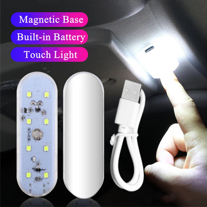 Car Interior Light LED Car Proof Touch Flash Light Door Magnet Touch Light USB Chargeable Battery Car Motorhome Ceiling Lamps