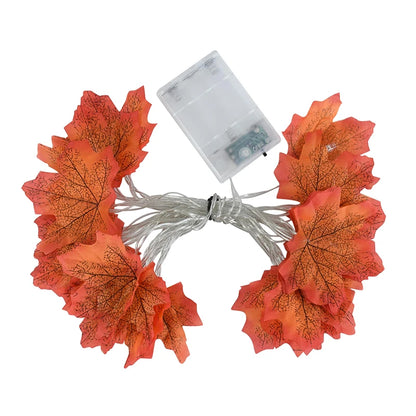 3M 20LED Maple Leaf Light String Fake Autumn Leaves LED Fairy Garland for Christmas Thanksgiving Halloween Party Home Decoration