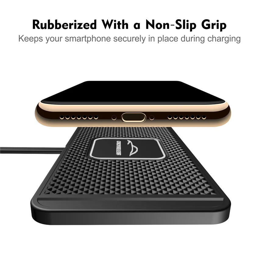 Car Wireless Charger Silicone Non Slip Pad for iPhone 15 14 13 12 Samsung 15W Car Wireless Phone Chargers Fast Charging Station