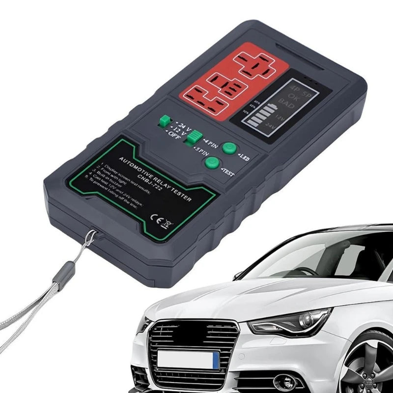 NEW Car Relay Tester 24V 12V Electronic Automotive-Universal Motorcycles Battery Checker Alternator-Analyzer Diagnostic Tool