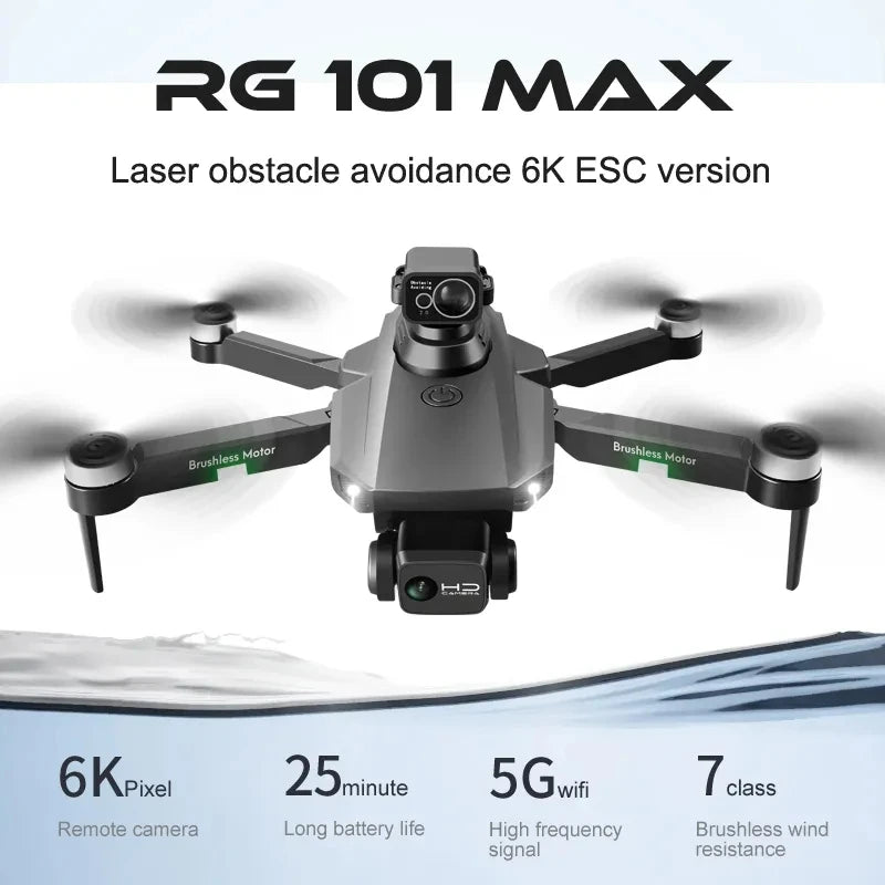 NEW RG101 MAX GPS Drone 8K Professional Dual HD Camera FPV 3Km Aerial Photography Brushless Motor Foldable Quadcopter Toys